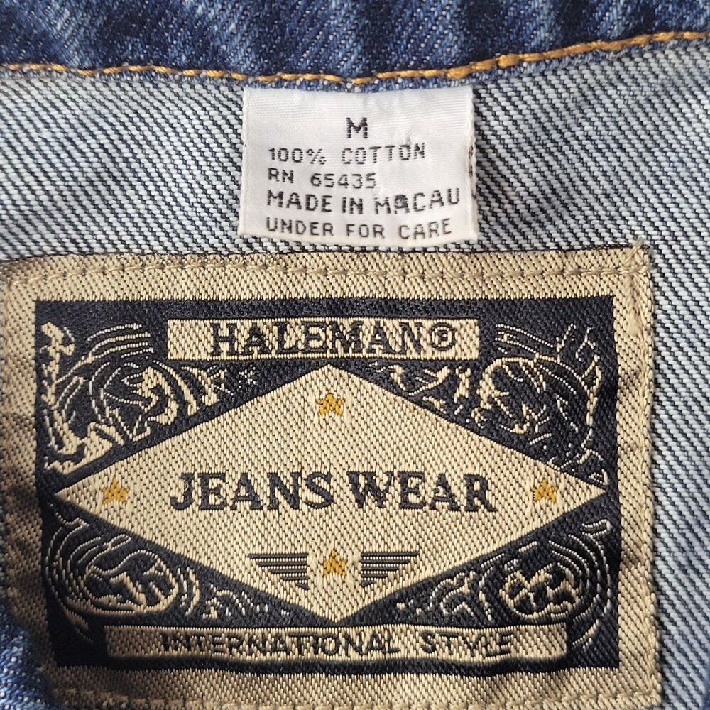 Haleman Sweet Home Blue Chicago Men's Denim Jacket Size M - Picture 10 of 11
